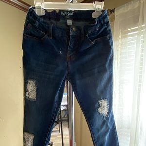 Girls Cat & Jack Jeggins with lace patches.